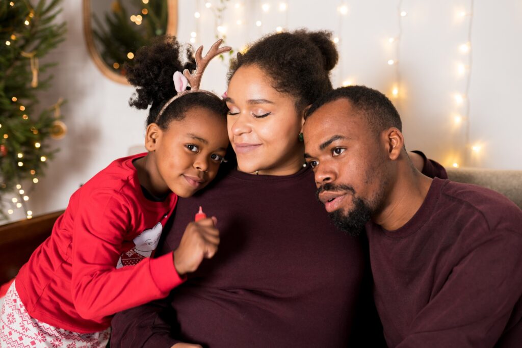 african american family at home