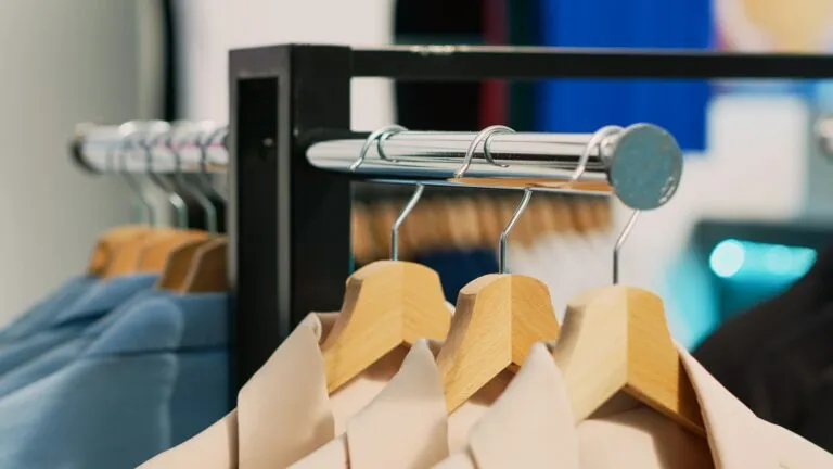 empty retail store filled with racks and hangers | Dan's HVAC
