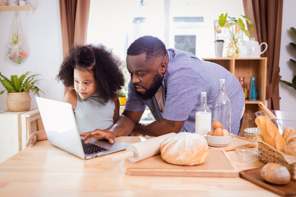 Happy African American family